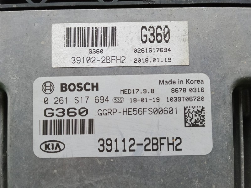 Recambio de centralita motor uce para kia carens iv 1.6 gdi referencia OEM IAM 0261S17694  BOSCH