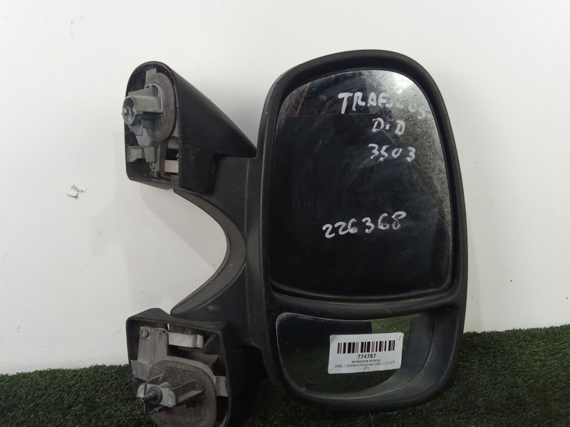 Recambio de retrovisor derecho para opel vivaro a furgoneta (x83) 2.0 cdti (f7) referencia OEM IAM  MANUAL NEGRO