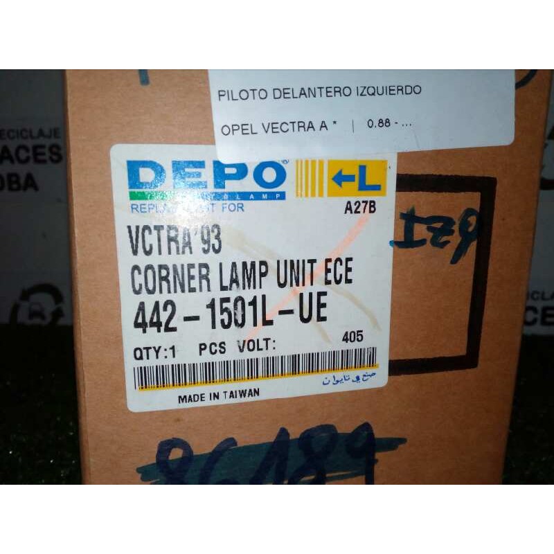 Recambio de piloto delantero izquierdo para opel vectra a referencia OEM IAM 14532161 SIN USAR - DEPO BLANCO