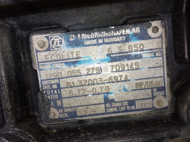 Recambio de caja cambios para man l 2000 evolution 6.9 diesel referencia OEM IAM 6S850 - 1290055279 - 81320036974  