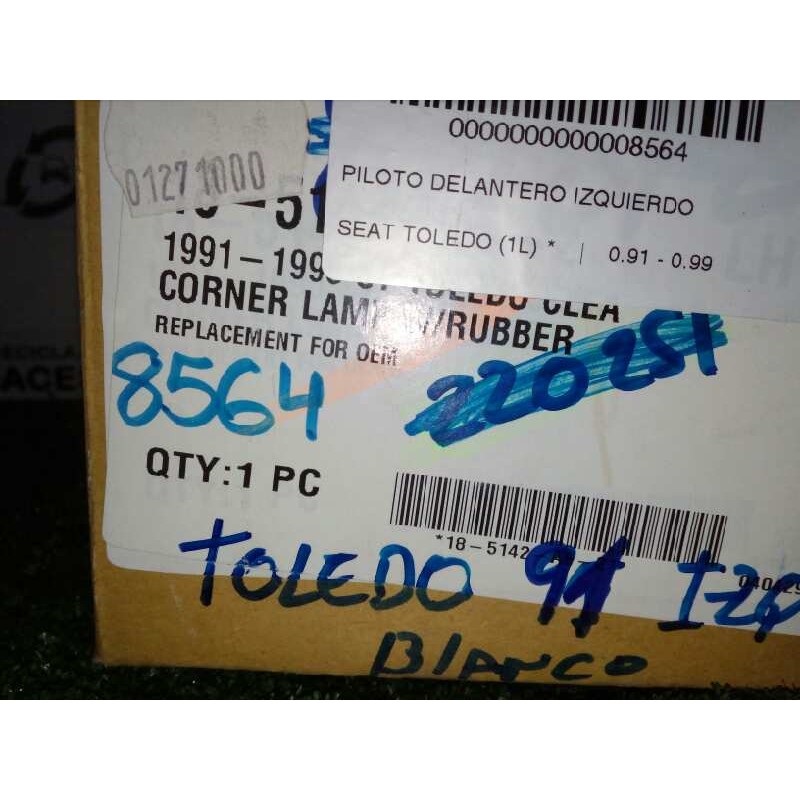 Recambio de piloto delantero izquierdo para seat toledo (1l) referencia OEM IAM 14854061 SIN USO BLANCO
