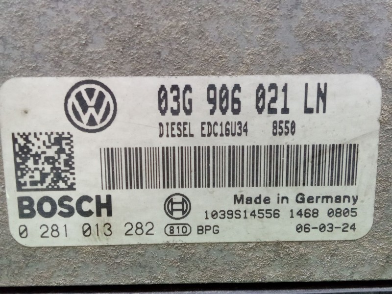 Recambio de centralita motor uce para seat altea (5p1) 1.9 tdi referencia OEM IAM 03G906021LN - 0281013282  BOSCH