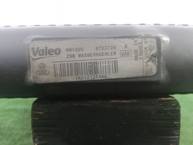Recambio de radiador agua para seat altea (5p1) 1.9 tdi referencia OEM IAM 1K0121253AA 730X4150X40MM VALEO