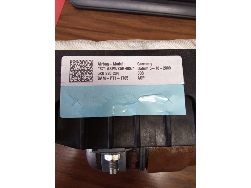 Recambio de airbag delantero derecho para volkswagen golf vi (5k1) 1.6 tdi referencia OEM IAM 5K0880204  