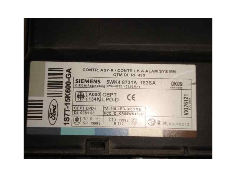 Recambio de centralita check control para ford mondeo berlina (ge) 2.0 16v di td cat referencia OEM IAM 1S7T15K600GA-5WK48731A-V