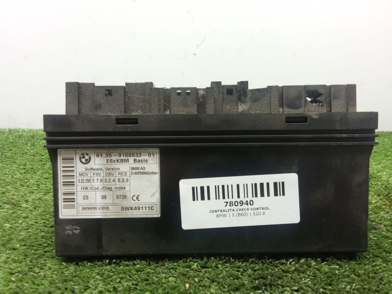 Recambio de centralita check control para bmw 5 (e60) 520 d referencia OEM IAM 6135916883301 - 5WK49111C  SIEMENS VDO