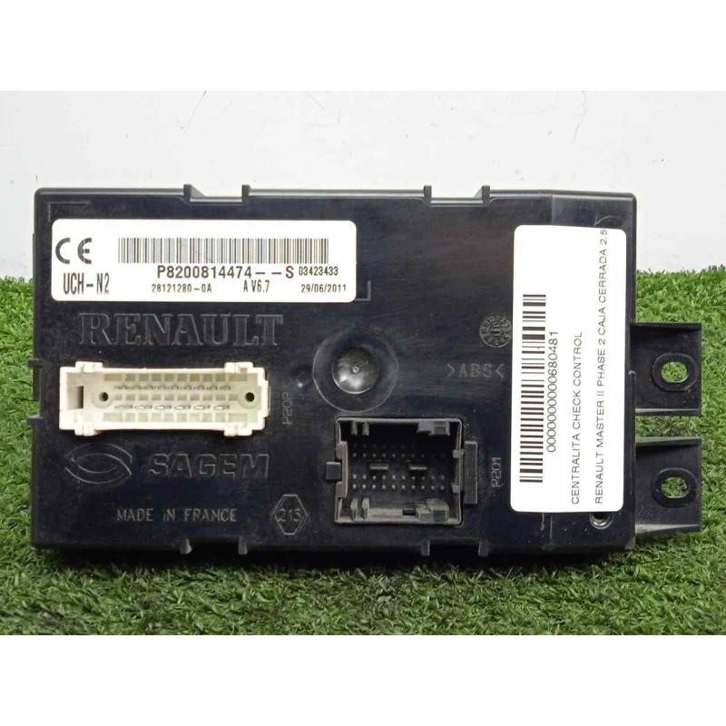 Recambio de centralita check control para renault master ii phase 2 caja cerrada 2.5 diesel referencia OEM IAM 8200814474-UCHN2 