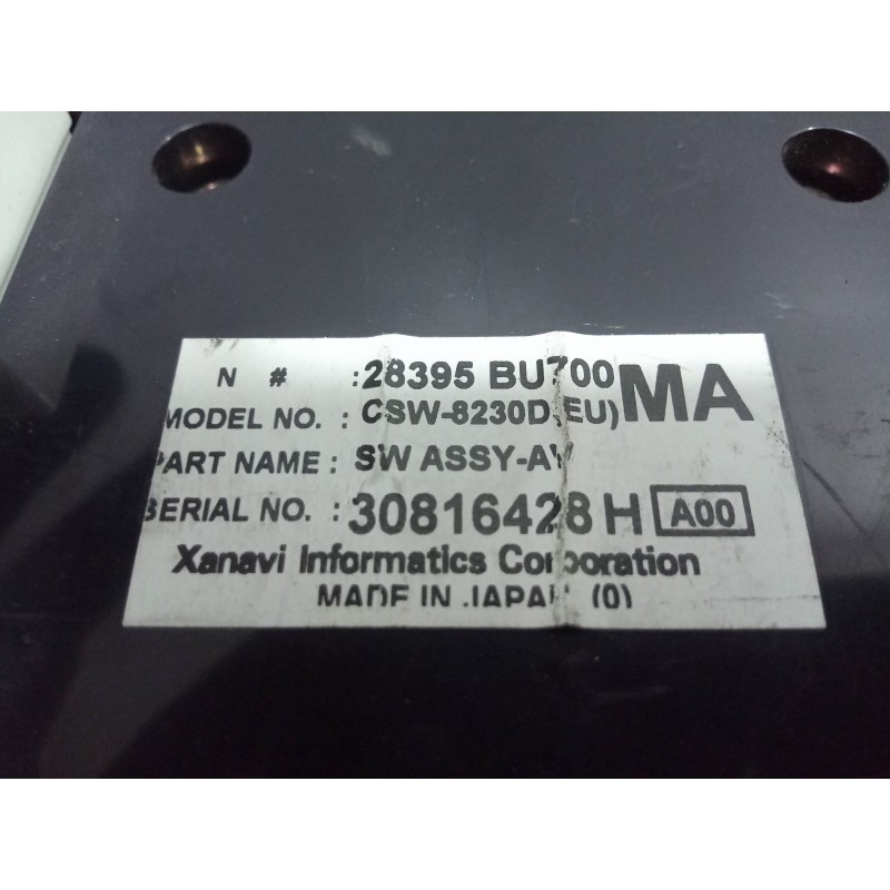 Recambio de mando climatizador para nissan almera tino (v10m) referencia OEM IAM 28395BU700-30816428H  30816428H