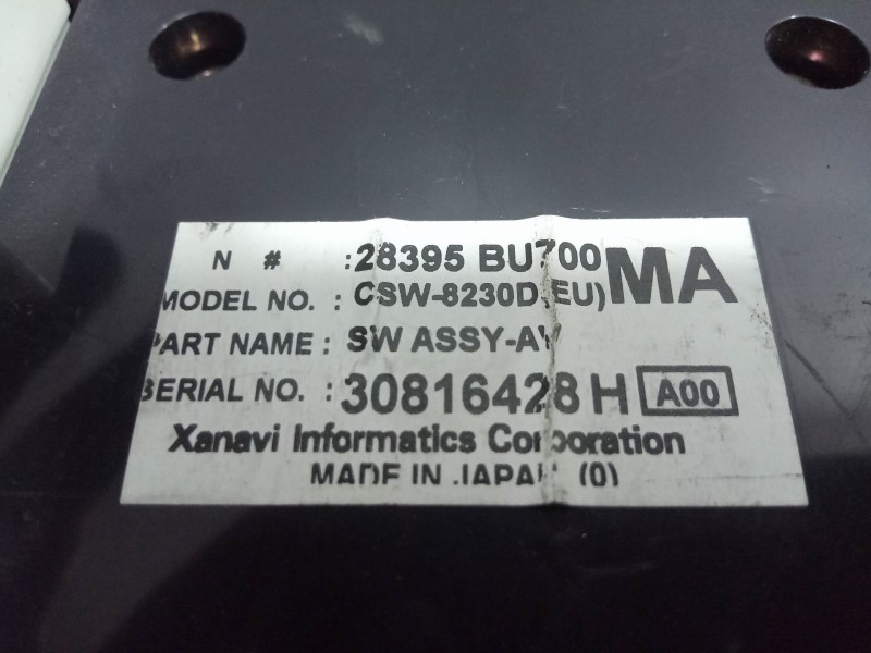 Recambio de mando climatizador para nissan almera tino (v10m) referencia OEM IAM 28395BU700-30816428H  30816428H