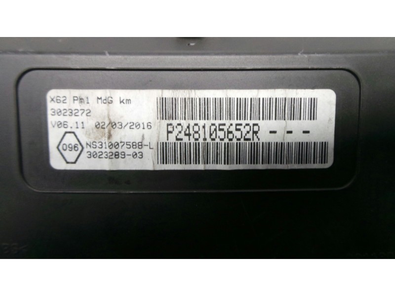 Recambio de cuadro instrumentos para renault master kasten 2.3 dci diesel cat referencia OEM IAM P248105652R  