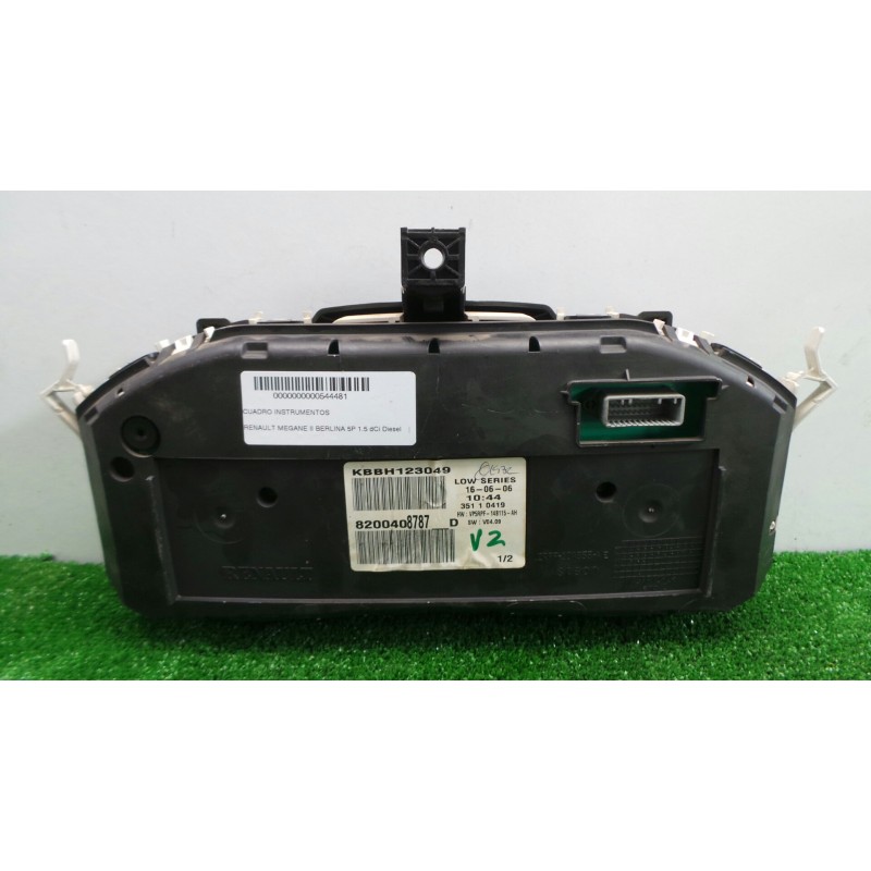 Recambio de cuadro instrumentos para renault megane ii berlina 5p 1.5 dci diesel referencia OEM IAM 8200408787  