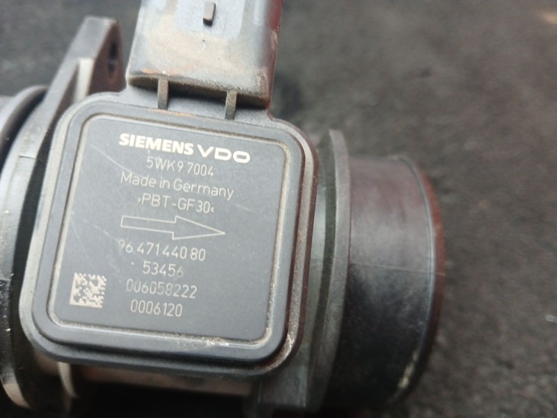 Recambio de caudalimetro para peugeot 207/207+ (wa_, wc_) 1.4 hdi referencia OEM IAM 9647144080 - 5WK97004 SIEMENS VDO 