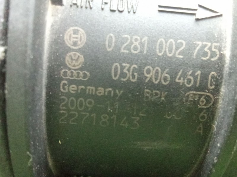 Recambio de caudalimetro para volkswagen passat b6 (3c2) 2.0 tdi referencia OEM IAM 03G906461C - 0281002735 5.PINES 