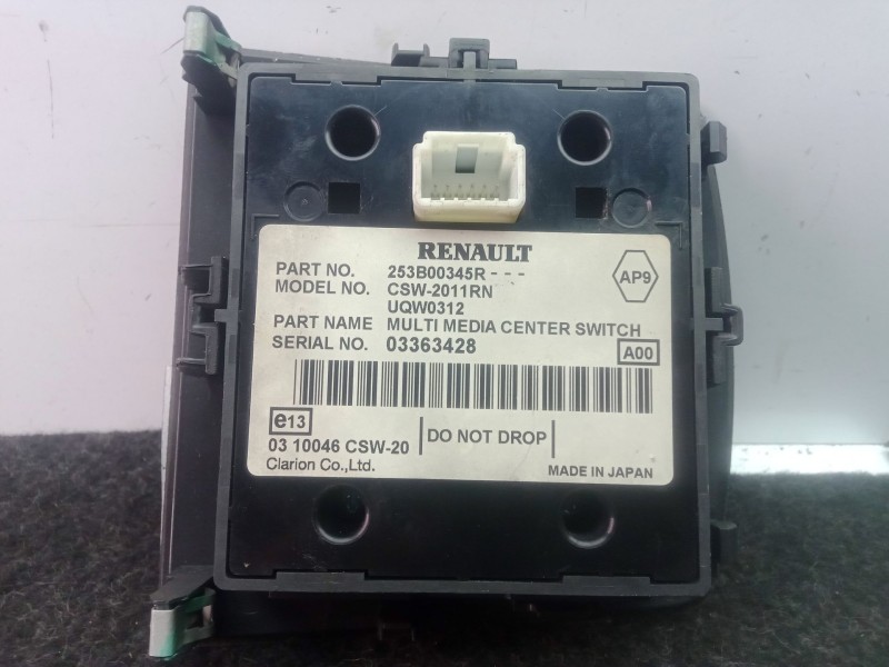 Recambio de mando multifuncion para renault scenic iii 1.5 dci diesel fap referencia OEM IAM 253B00345R-CSW2011RN-UQW0312-033634