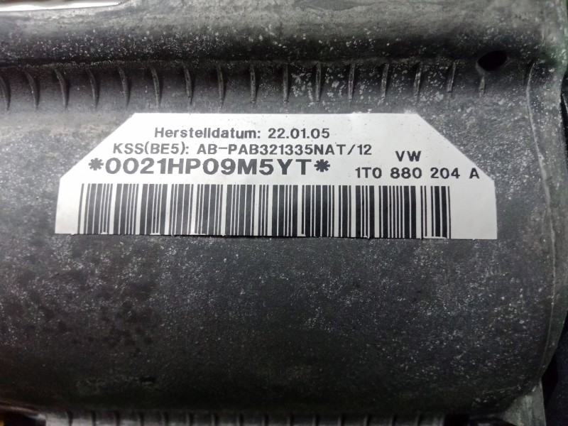 Recambio de airbag delantero derecho para volkswagen touran (1t1) 1.9 tdi referencia OEM IAM 1T0880204A  