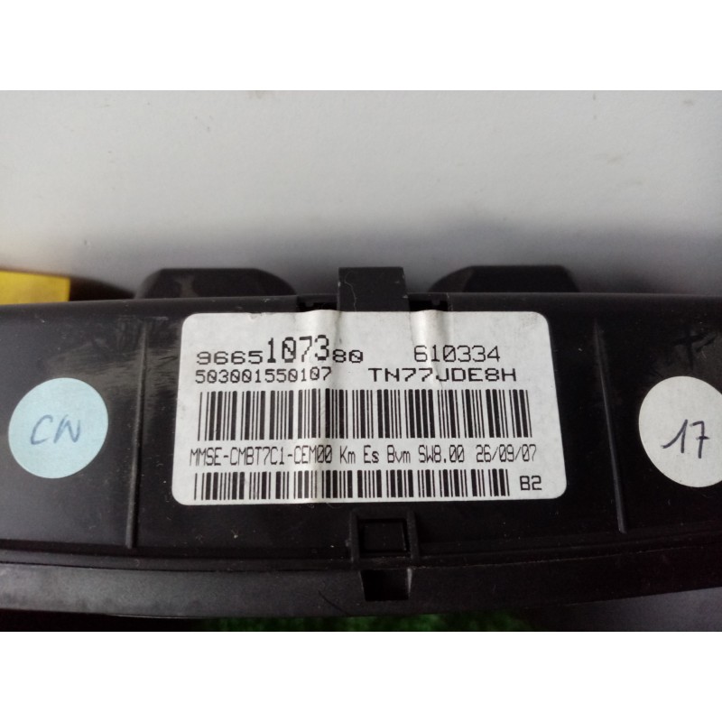 Recambio de cuadro instrumentos para peugeot 308 1.6 16v referencia OEM IAM 9665107380-503001550107  