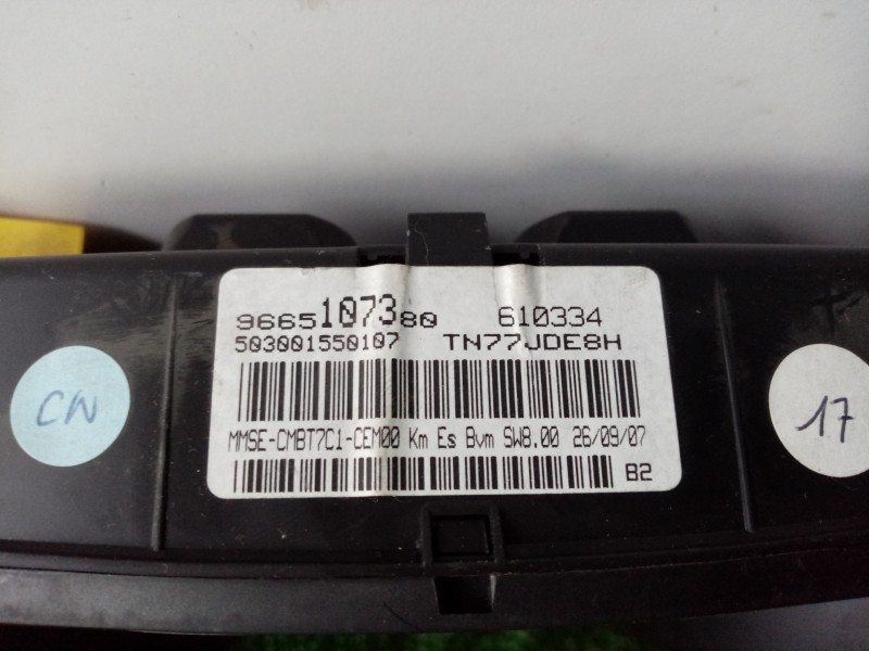 Recambio de cuadro instrumentos para peugeot 308 1.6 16v referencia OEM IAM 9665107380-503001550107  