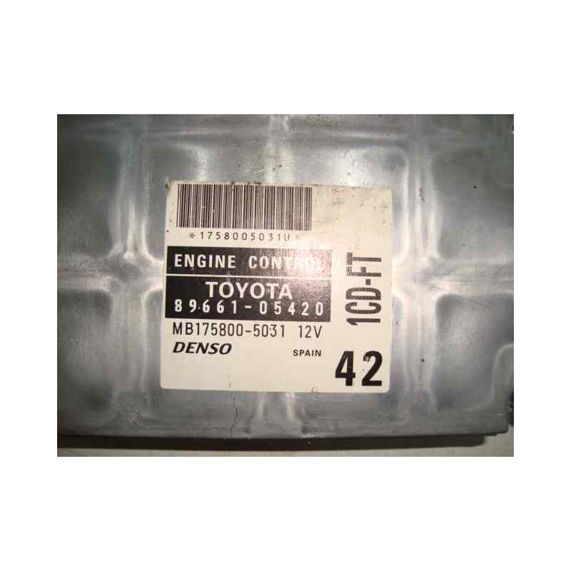 Recambio de centralita motor uce para toyota avensis berlina (t 22) 2.0 d4-d luna (5-ptas.) referencia OEM IAM 8966105420-MB1758