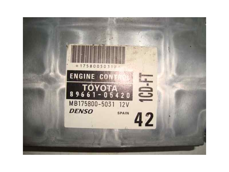 Recambio de centralita motor uce para toyota avensis berlina (t 22) 2.0 d4-d luna (5-ptas.) referencia OEM IAM 8966105420-MB1758