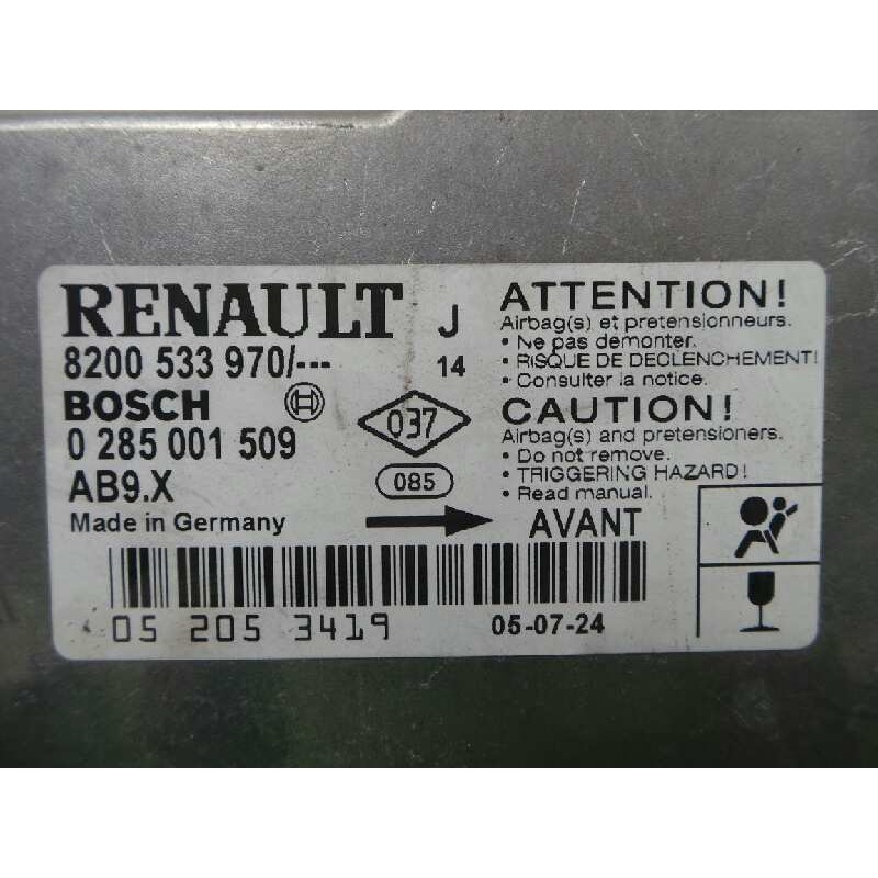 Recambio de centralita airbag para renault modus 1.5 dci diesel referencia OEM IAM 0285001509-8200533970 BOSCH 