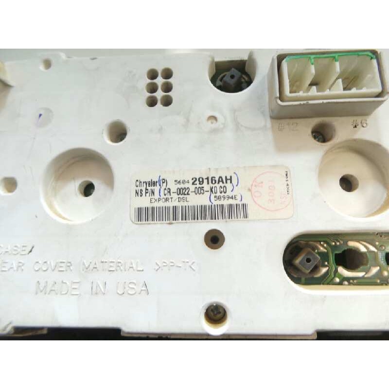 Recambio de cuadro instrumentos para chrysler jeep gr.cherokee (wj/wg) 2.7 crd cat referencia OEM IAM P56042916AH-CR0022005K0C0-