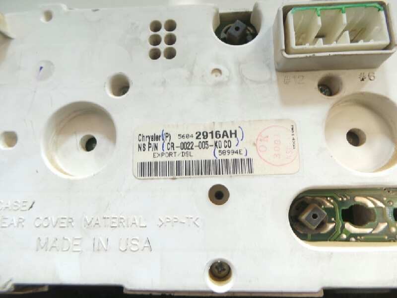 Recambio de cuadro instrumentos para chrysler jeep gr.cherokee (wj/wg) 2.7 crd cat referencia OEM IAM P56042916AH-CR0022005K0C0-
