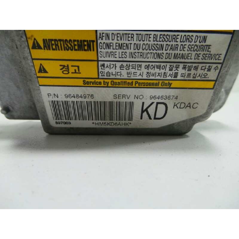 Recambio de centralita airbag para chevrolet matiz 1.0 cat referencia OEM IAM 96484976-96463674-897003-HM5KD6AHK  