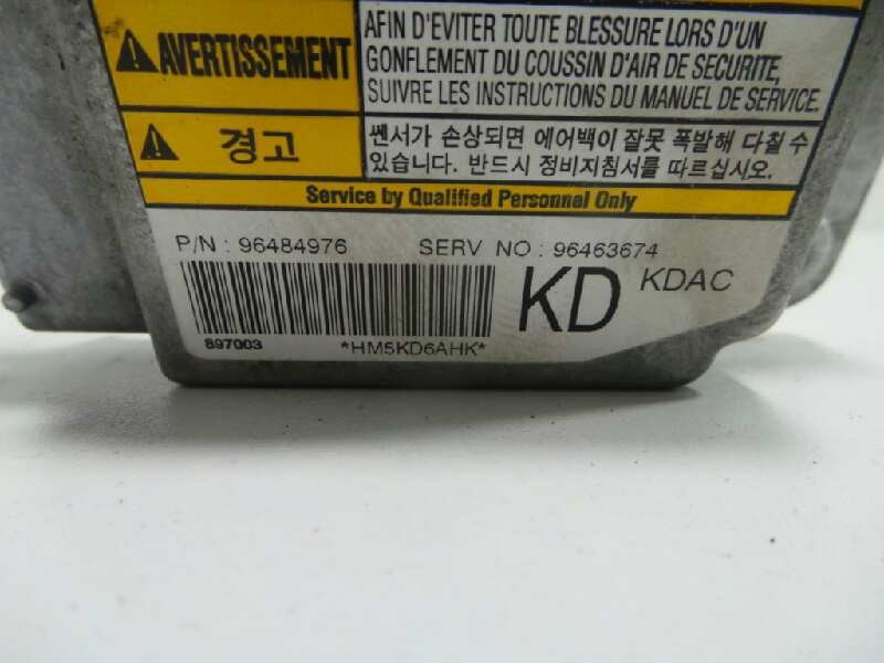 Recambio de centralita airbag para chevrolet matiz 1.0 cat referencia OEM IAM 96484976-96463674-897003-HM5KD6AHK  