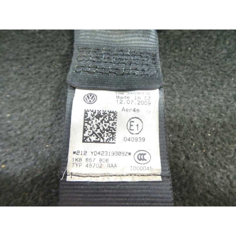 Recambio de cinturon seguridad trasero derecho para volkswagen scirocco (137) 1.4 16v tsi referencia OEM IAM 1K8857806  