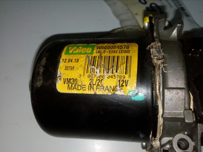 Recambio de motor limpia delantero para citroën c3 referencia OEM IAM W000004578 VALEO 4 PINES