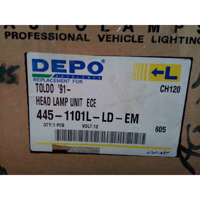 Recambio de faro izquierdo para seat toledo (1l) referencia OEM IAM 11854001 91-95 - NUEVO 1.SERIE