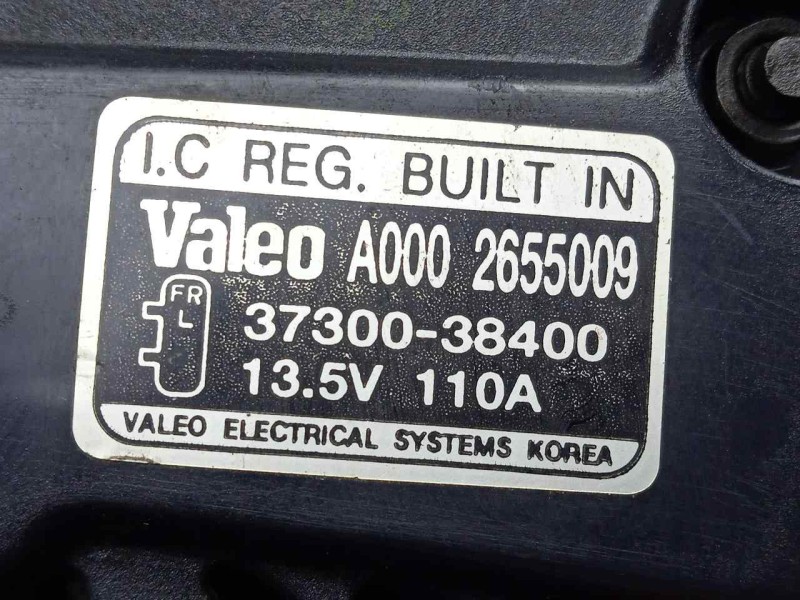 Recambio de alternador para hyundai trajet (fo) 2.0 16v cat referencia OEM IAM A0002655009-3730038400 VALEO - 110AH POLEA.FIJA -