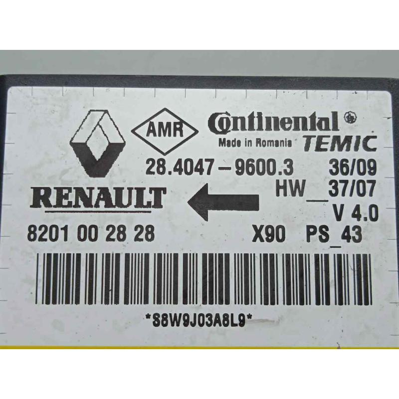 Recambio de centralita airbag para dacia sandero 1.5 dci diesel cat referencia OEM IAM 8201002828-28404796003  