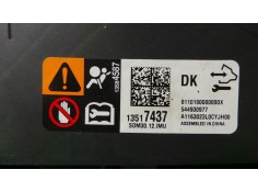 Recambio de centralita airbag para opel mokka x 1.4 16v turbo referencia OEM IAM 13517437-13584587   2