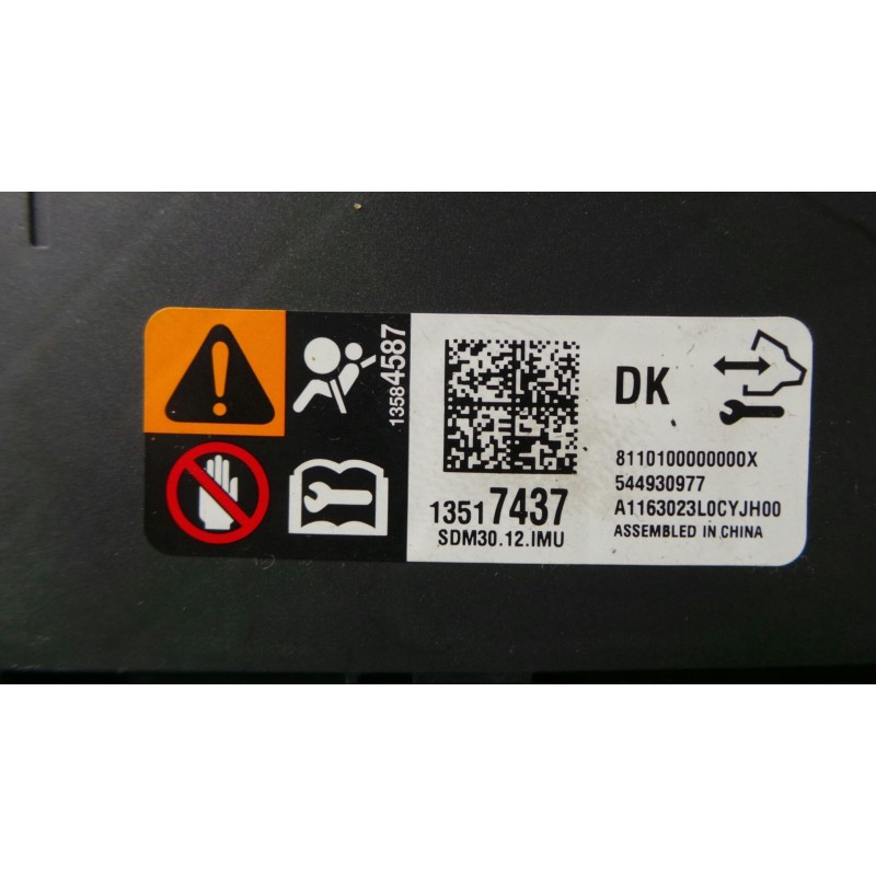 Recambio de centralita airbag para opel mokka x 1.4 16v turbo referencia OEM IAM 13517437-13584587  