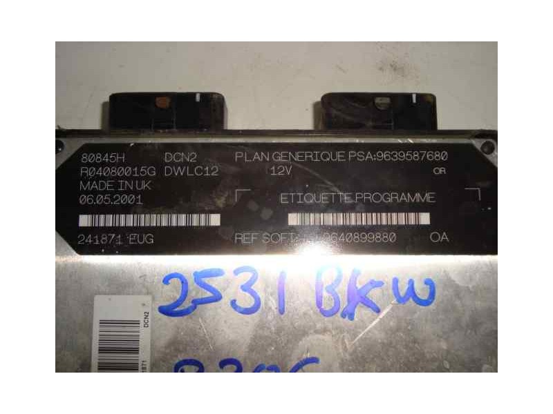 Recambio de centralita motor uce para peugeot 206 berlina 1.9 diesel referencia OEM IAM R04080015G-DWLC12-9639587680-9640899880 