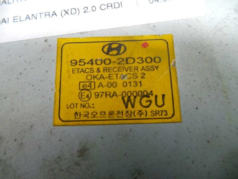 Recambio de centralita check control para hyundai elantra (xd) 2.0 crdi referencia OEM IAM 954002D300-97RA000004-954022D300  
