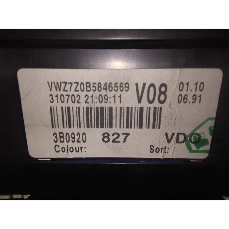 Recambio de cuadro instrumentos para volkswagen passat berlina (3b3) 2.3 v5 referencia OEM IAM 3B0920827-110080198001 VDO 