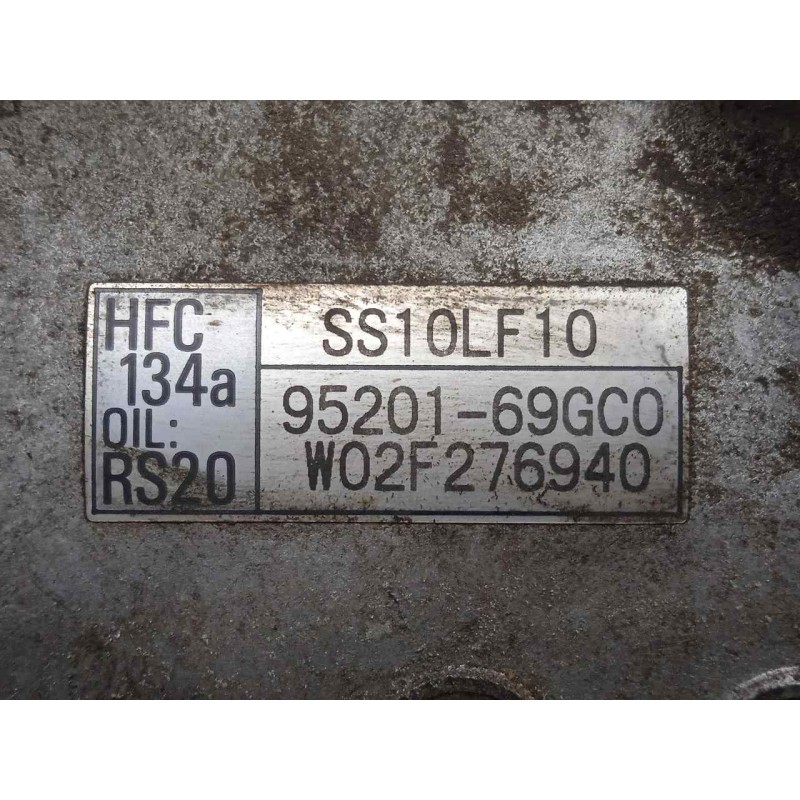 Recambio de compresor aire acondicionado para suzuki ignis rg (fh) 1.3 cat referencia OEM IAM 9520169GC0 SEIKO - 4.CANALES SS10L