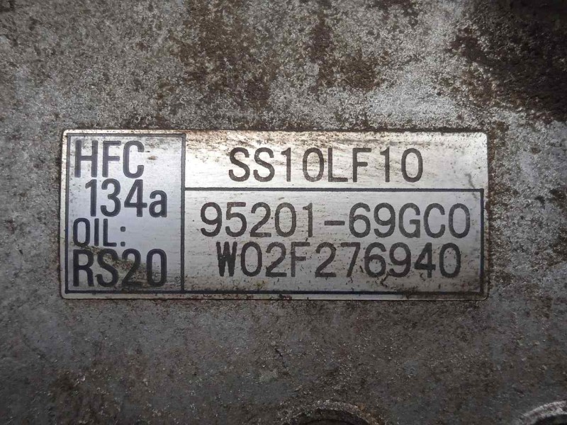 Recambio de compresor aire acondicionado para suzuki ignis rg (fh) 1.3 cat referencia OEM IAM 9520169GC0 SEIKO - 4.CANALES SS10L