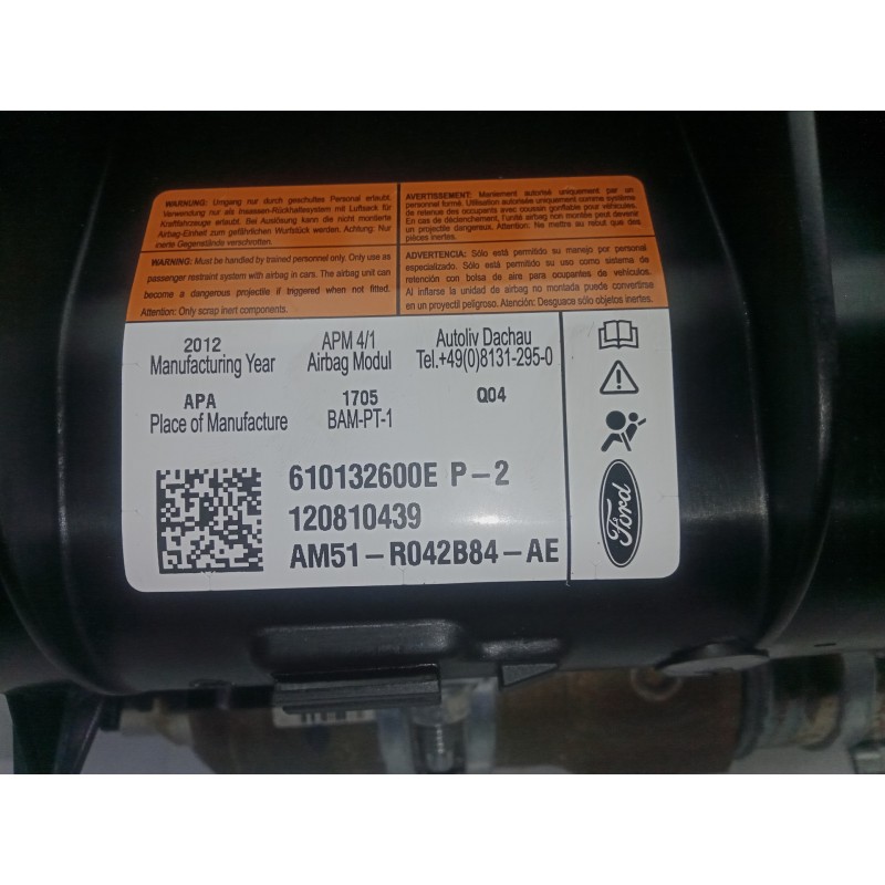 Recambio de airbag delantero derecho para ford c-max 2.0 tdci cat referencia OEM IAM 610132600E-610132600EP  