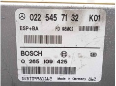 Recambio de centralita esp para mercedes-benz clase a (w168) 1.6 cat referencia OEM IAM 0265109425-0225457132 BOSCH  2
