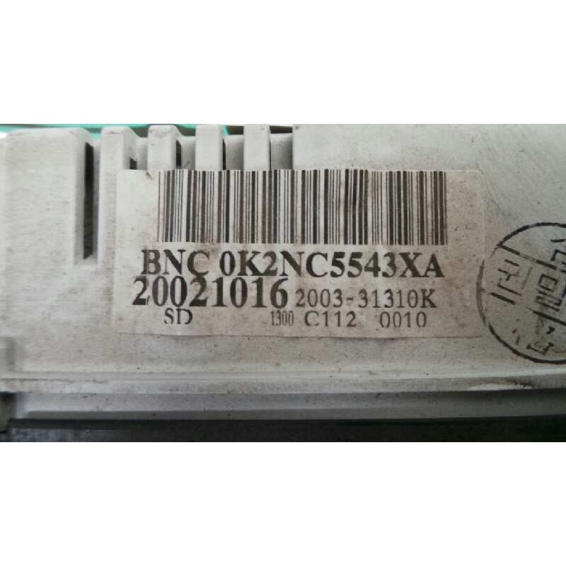 Recambio de cuadro instrumentos para kia shuma 1.5 cat referencia OEM IAM 20021016200-331310K-0K2NC5543XA  