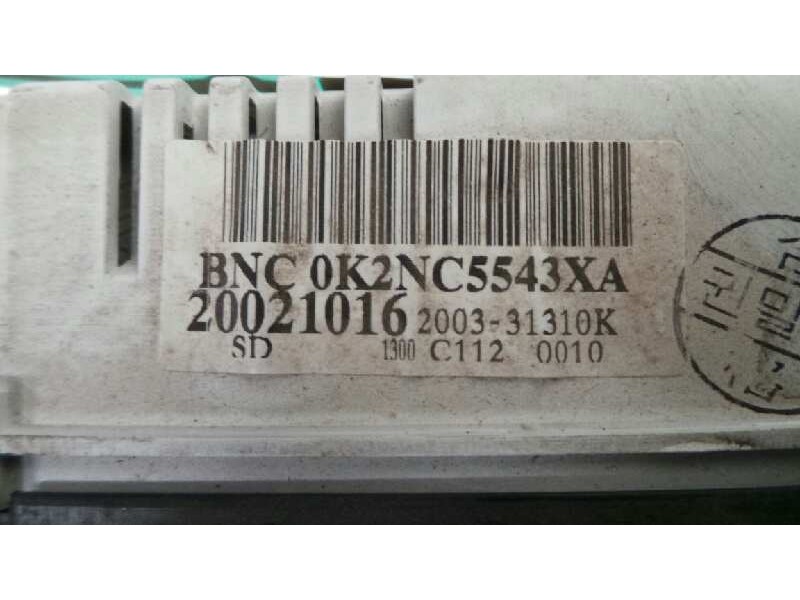 Recambio de cuadro instrumentos para kia shuma 1.5 cat referencia OEM IAM 20021016200-331310K-0K2NC5543XA  