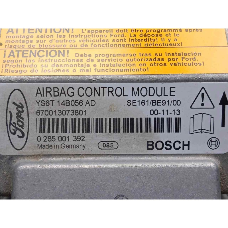 Recambio de centralita airbag para ford puma (cce) 1.7 16v cat referencia OEM IAM 0285001392-670013073801  