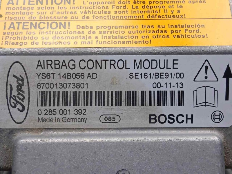 Recambio de centralita airbag para ford puma (cce) 1.7 16v cat referencia OEM IAM 0285001392-670013073801  