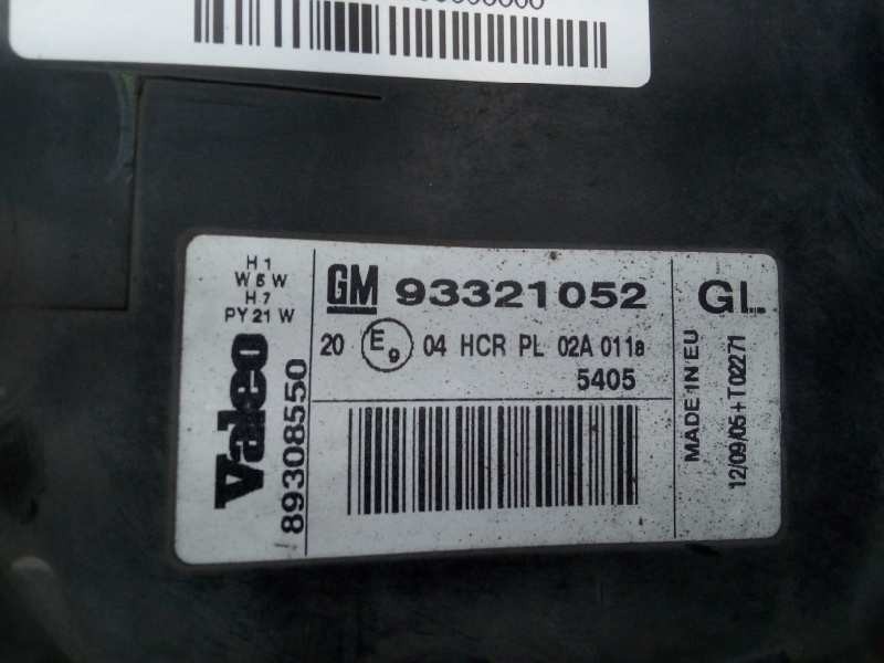 Recambio de faro izquierdo para opel meriva 1.6 16v referencia OEM IAM 93321052 MERIVA.A 