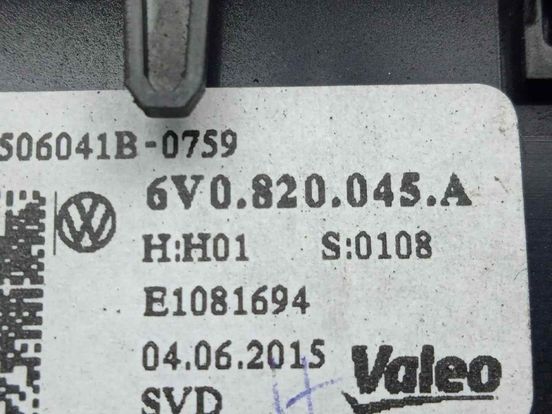 Recambio de mando calefaccion / aire acondicionado para skoda fabia combi 1.4 tdi dpf referencia OEM IAM 6V0820045A  