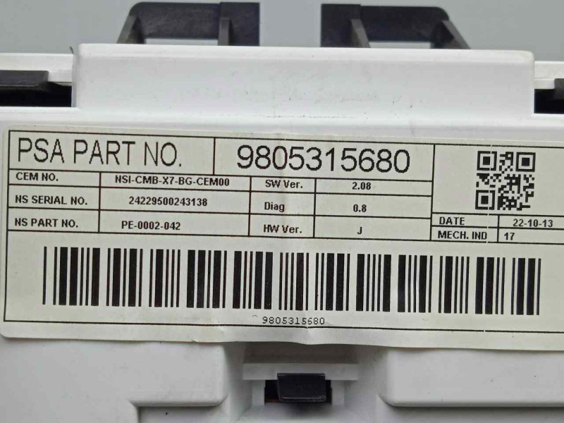 Recambio de cuadro instrumentos para citroën c5 berlina 2.0 hdi fap cat (rh02 / dw10cted4) referencia OEM IAM 9805315680 1.CONEC