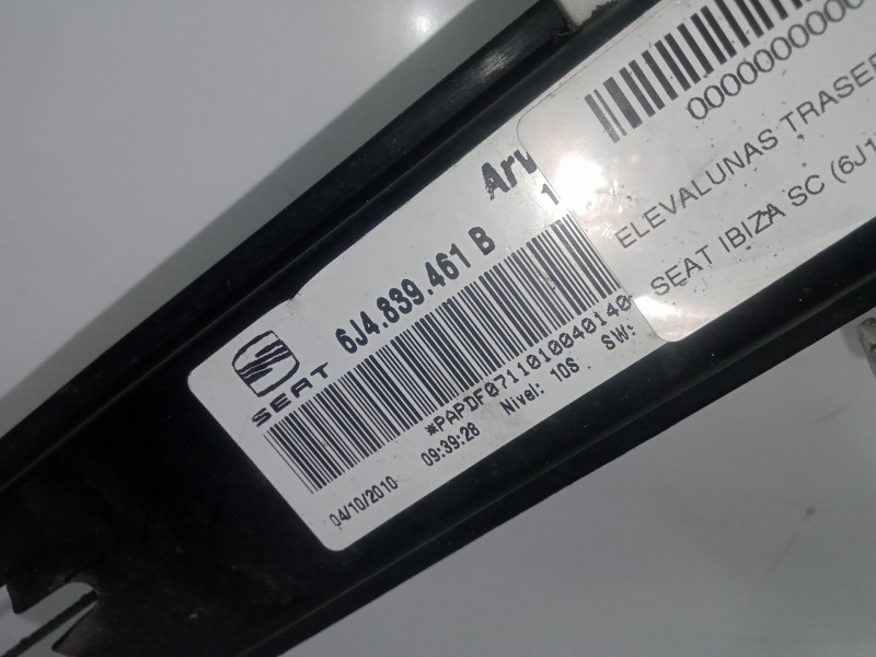 Recambio de elevalunas trasero izquierdo para seat ibiza sc (6j1) 1.2 tdi referencia OEM IAM 6J4839461B  